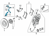 OEM 2022 Chevrolet Corvette Brake Hose Diagram - 84810943