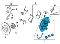 OEM 2021 Chevrolet Corvette Caliper Diagram - 84733259