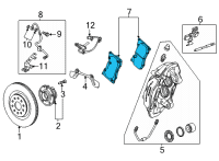 OEM 2020 Chevrolet Corvette Rear Pads Diagram - 84777509