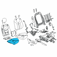 OEM 2017 Chevrolet SS Seat Cushion Pad Diagram - 92274638