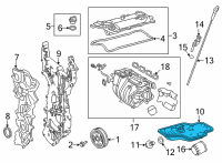 OEM 2021 Lexus ES300h Oil Pan Diagram - 1210225010