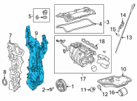 OEM Lexus ES300h Timing Cover Diagram - 1131025030