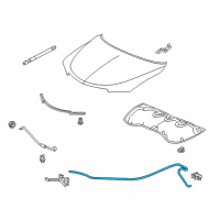 OEM 2015 Acura RDX Wire Assembly, Hood Diagram - 74130-TX4-A02