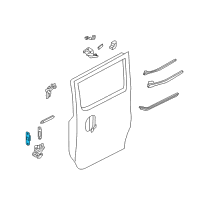 OEM Chevrolet City Express Dovetail Latch Diagram - 19316904