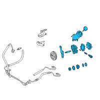 OEM 1997 Toyota Tacoma Power Steering Pump Diagram - 44320-04052