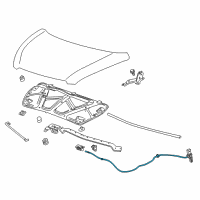 OEM 2014 Chevrolet Spark EV Cable Asm-Hood Primary Latch Release Diagram - 95370198