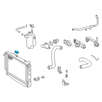 OEM 2001 Lexus LX470 Cap Sub-Assy, Radiator Diagram - 16401-67150