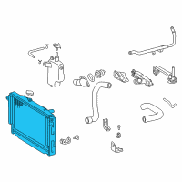 OEM Toyota Land Cruiser Radiator Assembly Diagram - 16400-50360