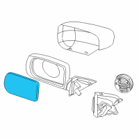 OEM 2004 BMW 330xi Mirror Glas Heated Plane Diagram - 51-16-8-250-436