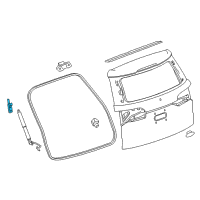 OEM 2018 Chevrolet Traverse Lift Cylinder Bracket Diagram - 23166666