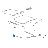 OEM 2003 Hyundai XG350 Latch Assembly-Hood Diagram - 81130-39001