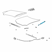 OEM 2001 Hyundai XG300 LIFTER-Hood, RH Diagram - 81162-39010--DS