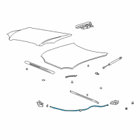 OEM 2005 Hyundai XG350 Cable Assembly-Hood Latch Release Diagram - 81190-39500