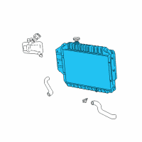 OEM 1993 Ford E-350 Econoline Radiator Diagram - F5UZ8005D