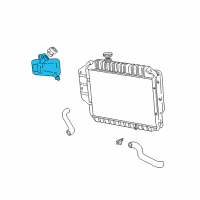 OEM 1993 Ford E-150 Econoline Club Wagon Reservoir Tank Diagram - F2UZ-8A080-A