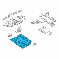 OEM 2014 Dodge Dart Pan-Rear Floor Diagram - 68164837AA