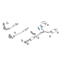 OEM 2017 Ford Police Interceptor Utility Muffler & Pipe Hanger Diagram - AA5Z-5A205-B