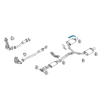 OEM Mercury Muffler & Pipe Hanger Diagram - 8G1Z-5A205-B