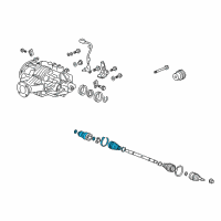 OEM Acura MDX Boot Set, Inboard Diagram - 42017-STX-A01