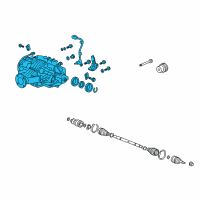 OEM Acura RDX Carrier Assembly, Rear Differential Diagram - 41200-RWG-080