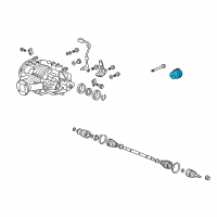 OEM Acura Mounting Rubber, Left Rear Differential Diagram - 50740-STX-A51