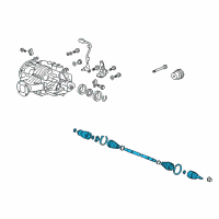 OEM 2013 Acura MDX Driveshaft Assembly, Passenger Side Diagram - 42310-STX-A01