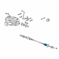 OEM Acura MDX Boot Set, Outboard Diagram - 42018-STX-A01