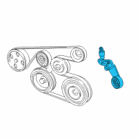 OEM 2005 Toyota Corolla Serpentine Tensioner Diagram - 16620-22034