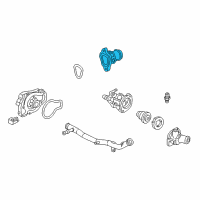 OEM 2001 Honda Accord Cover Set, Water Diagram - 19360-PAA-505