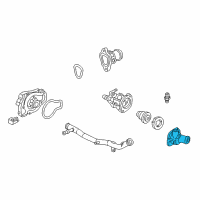 OEM 1999 Honda Accord Cover, Thermostat Diagram - 19311-P0A-010