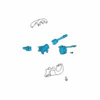 OEM 2007 Saturn Aura Switch Asm-Turn Signal & Headlamp & Headlamp Dimmer & Windshield Wiper Diagram - 15908975