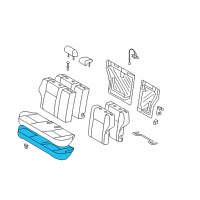 OEM 2012 Toyota Corolla Seat Cushion Pad Diagram - 71503-12190