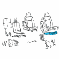 OEM 2005 GMC Canyon Pad, Driver Seat Cushion Diagram - 89041468