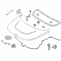 OEM Kia Soul Cable Assembly-Hood LATC Diagram - 81190K0000