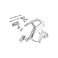 OEM BMW 525i Emergency Mechanism Pulling Strip Diagram - 51-25-8-132-168