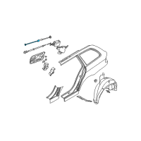 OEM 1995 BMW 750iL Emergency Mechanism Pulling Strip Diagram - 51-25-8-132-168