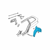 OEM BMW 528i Cover, Wheel Housing, Rear Left Diagram - 51-71-8-192-781