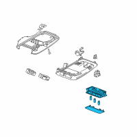 OEM 2019 Chevrolet Cruze Reading Lamp Assembly Diagram - 42598941