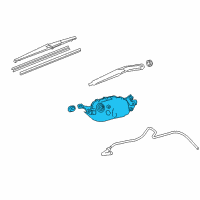 OEM 2020 Lexus GX460 Motor Assy, Rear Wiper Diagram - 85130-60270