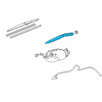 OEM 2017 Lexus GX460 Rear Wiper Arm Diagram - 85241-60151