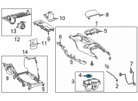 OEM Toyota Venza Cup Holder Holder Diagram - 58856-48030