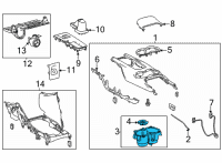 OEM 2022 Toyota Venza Cup Holder Diagram - 55620-48190