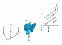 OEM Nissan Rogue Motor Assy-Rear Window Wiper Diagram - 28710-6RR0A