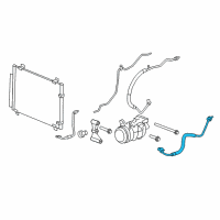 OEM 2008 Cadillac CTS Hose Asm-A/C Compressor & Condenser Diagram - 25801154