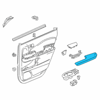 OEM Honda Passport Armrest Assembly, Left Rear Door Lining (Deep Black) Diagram - 83752-TG7-A01ZB