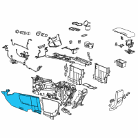 OEM 2015 GMC Terrain Console Panel Diagram - 22889874