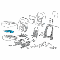 OEM 2019 Chevrolet Volt Seat Cushion Heater Diagram - 84369836