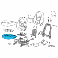 OEM 2016 Chevrolet Volt Seat Cushion Pad Diagram - 84392440