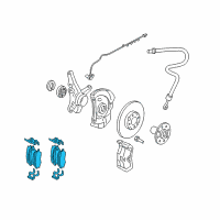 OEM 2008 Hyundai Elantra Front Disc Brake Pad Kit Diagram - 58101-2HA10