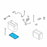 OEM 2001 Nissan Frontier Tray-Battery Diagram - 24428-8B400